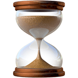 Apple design of the hourglass not done emoji verson:ios 16.4