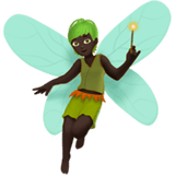 Apple design of the fairy: dark skin tone emoji verson:ios 16.4