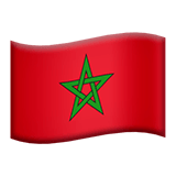 Apple design of the flag: Morocco emoji verson:ios 16.4
