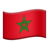 Apple design of the flag: Morocco emoji verson:ios 16.4