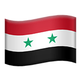 Apple design of the flag: Syria emoji verson:ios 16.4