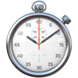 Apple design of the stopwatch emoji verson:ios 16.4