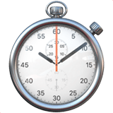 Apple design of the stopwatch emoji verson:ios 16.4