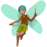 Apple design of the man fairy: medium skin tone emoji verson:ios 16.4