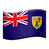 Apple design of the flag: Turks & Caicos Islands emoji verson:ios 16.4