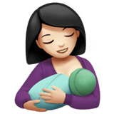 Apple design of the breast-feeding: light skin tone emoji verson:ios 16.4