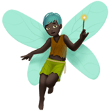 Apple design of the man fairy: dark skin tone emoji verson:ios 16.4