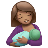 Apple design of the breast-feeding: medium skin tone emoji verson:ios 16.4