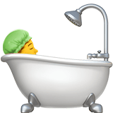 Apple design of the person taking bath emoji verson:ios 16.4