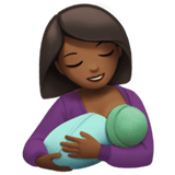 Apple design of the breast-feeding: medium-dark skin tone emoji verson:ios 16.4