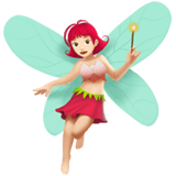 Apple design of the woman fairy: light skin tone emoji verson:ios 16.4