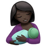 Apple design of the breast-feeding: dark skin tone emoji verson:ios 16.4