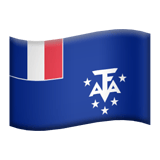 Apple design of the flag: French Southern Territories emoji verson:ios 16.4