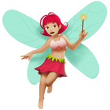 Apple design of the woman fairy: medium-light skin tone emoji verson:ios 16.4