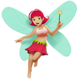 Apple design of the woman fairy: medium-light skin tone emoji verson:ios 16.4