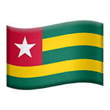Apple design of the flag: Togo emoji verson:ios 16.4