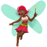 Apple design of the woman fairy: medium-dark skin tone emoji verson:ios 16.4