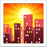 Apple design of the sunset emoji verson:ios 16.4