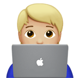 Apple design of the technologist: medium-light skin tone emoji verson:ios 16.4