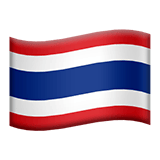 Apple design of the flag: Thailand emoji verson:ios 16.4