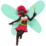 Apple design of the woman fairy: dark skin tone emoji verson:ios 16.4