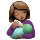 Apple design of the woman feeding baby: medium skin tone emoji verson:ios 16.4