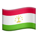 Apple design of the flag: Tajikistan emoji verson:ios 16.4