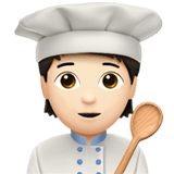 Apple design of the cook: light skin tone emoji verson:ios 16.4