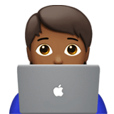 Apple design of the technologist: medium-dark skin tone emoji verson:ios 16.4