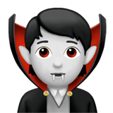 Apple design of the vampire: light skin tone emoji verson:ios 16.4