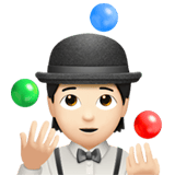Apple design of the person juggling: light skin tone emoji verson:ios 16.4