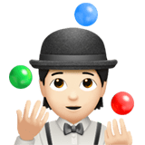 Apple design of the person juggling: light skin tone emoji verson:ios 16.4