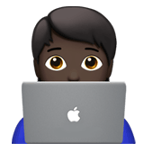 Apple design of the technologist: dark skin tone emoji verson:ios 16.4