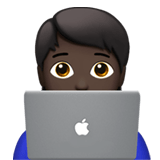 Apple design of the technologist: dark skin tone emoji verson:ios 16.4