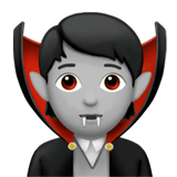 Apple design of the vampire: medium-light skin tone emoji verson:ios 16.4