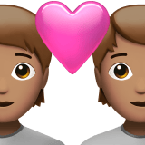 Apple design of the couple with heart: medium skin tone emoji verson:ios 16.4