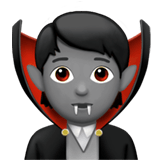 Apple design of the vampire: medium skin tone emoji verson:ios 16.4