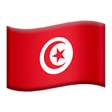 Apple design of the flag: Tunisia emoji verson:ios 16.4