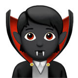 Apple design of the vampire: dark skin tone emoji verson:ios 16.4