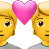 Apple design of the couple with heart emoji verson:ios 16.4