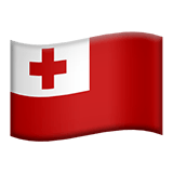 Apple design of the flag: Tonga emoji verson:ios 16.4