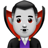Apple design of the man vampire: light skin tone emoji verson:ios 16.4