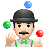 Apple design of the man juggling: light skin tone emoji verson:ios 16.4