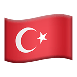 Apple design of the flag: Turkey emoji verson:ios 16.4