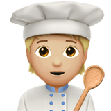 Apple design of the cook: medium-light skin tone emoji verson:ios 16.4