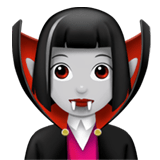 Apple design of the woman vampire: light skin tone emoji verson:ios 16.4