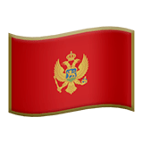 Apple design of the flag: Montenegro emoji verson:ios 16.4