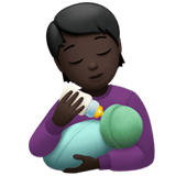 Apple design of the person feeding baby: dark skin tone emoji verson:ios 16.4