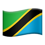 Apple design of the flag: Tanzania emoji verson:ios 16.4