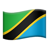 Apple design of the flag: Tanzania emoji verson:ios 16.4